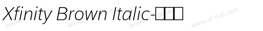 Xfinity Brown Italic字体转换